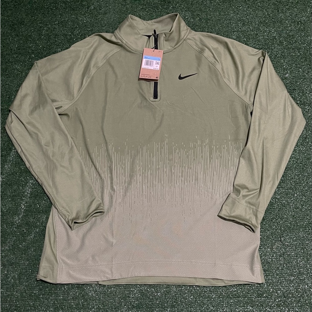 Nike Dri-FIT ADV Tour 1/2 Zip Golf Top Mens Med FD5833-386 Green